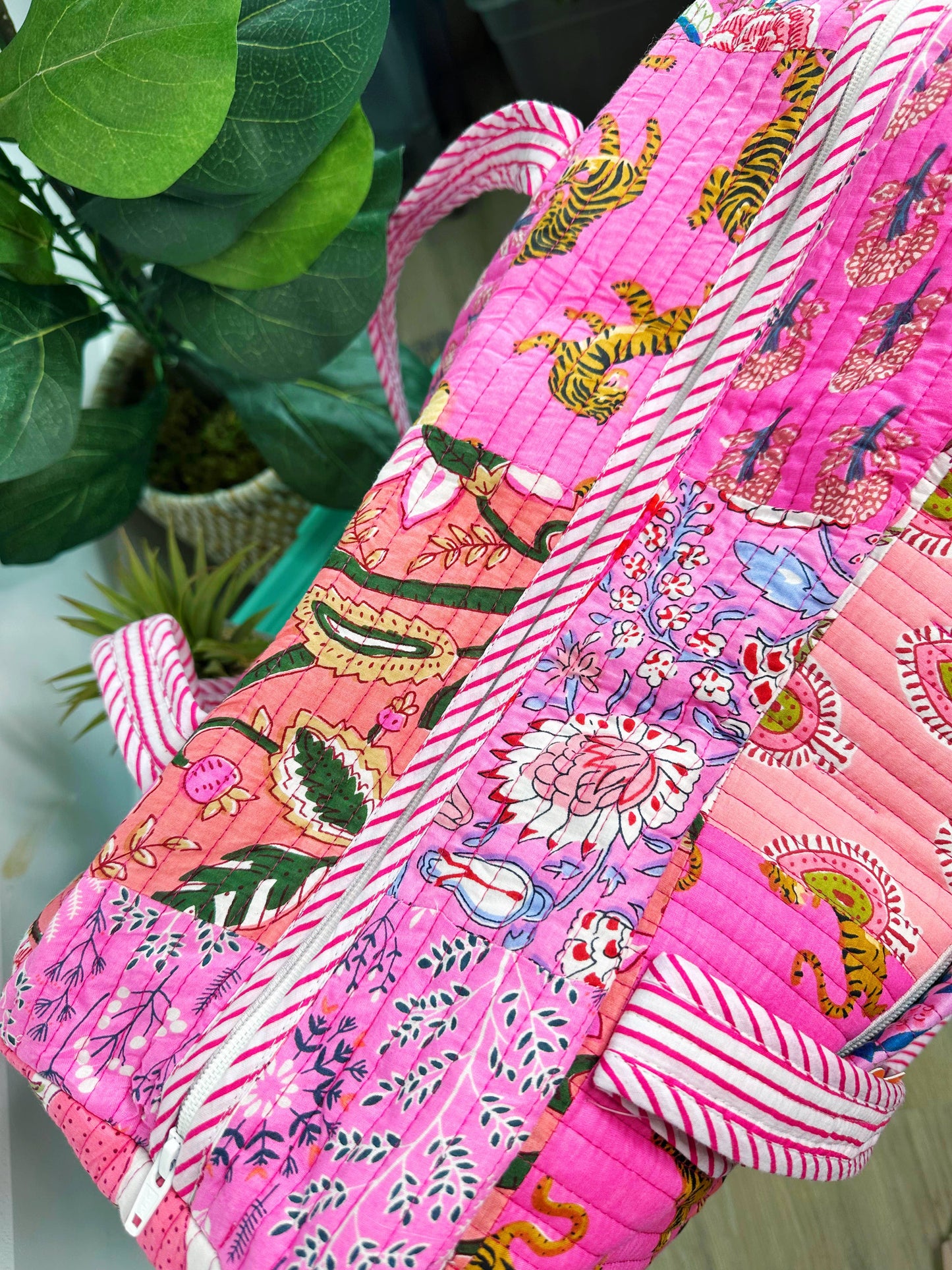 Quilted Duffle Pink Patchwork