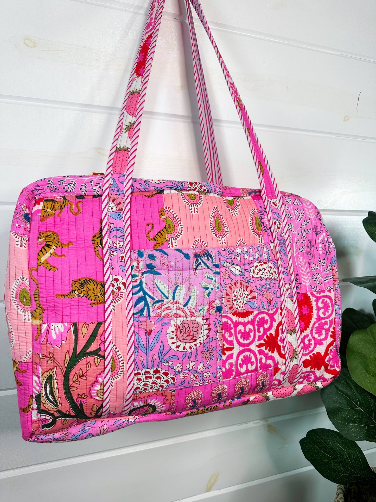 Quilted Duffle Pink Patchwork