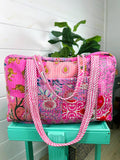 Quilted Duffle Pink Patchwork
