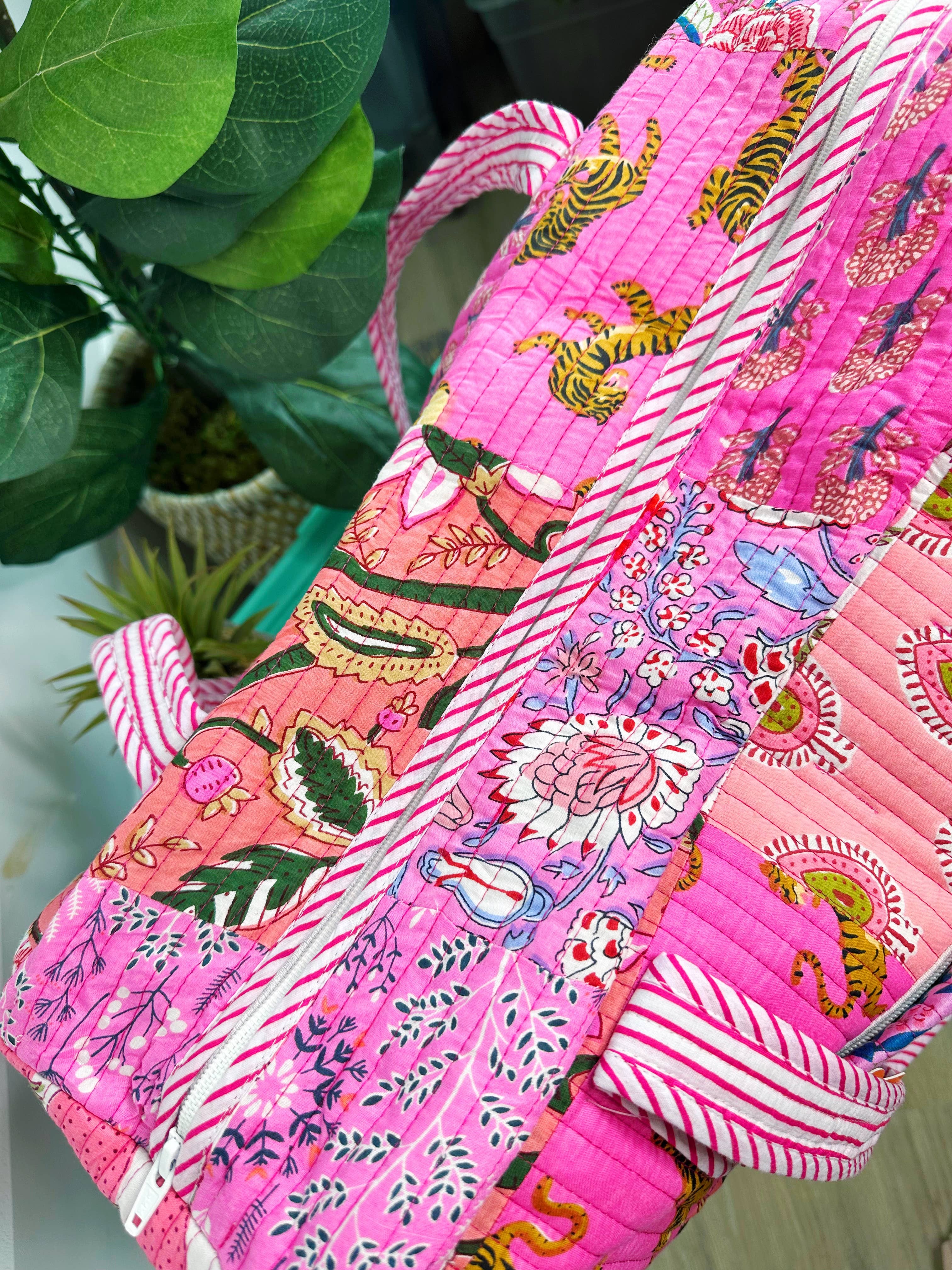 Quilted Duffle Pink Patchwork