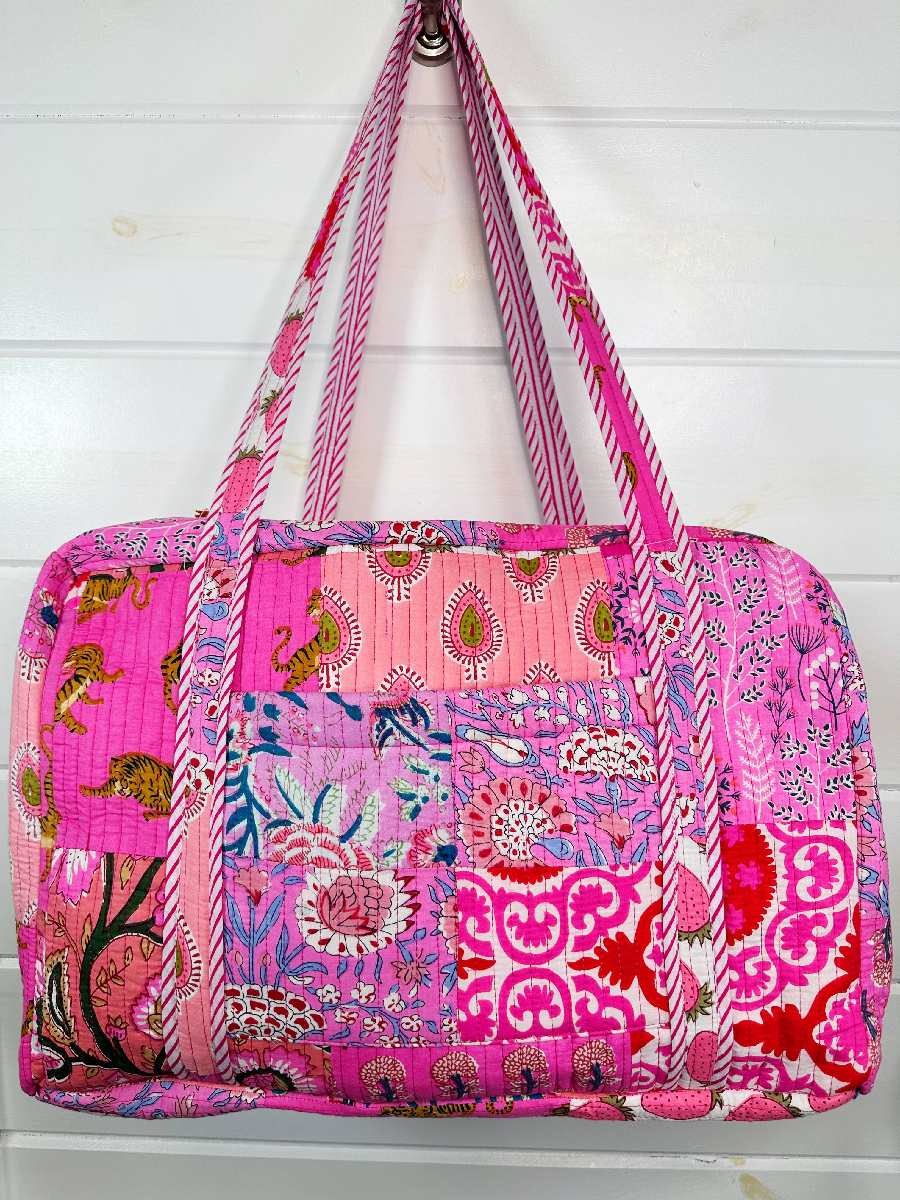 Quilted Duffle Pink Patchwork