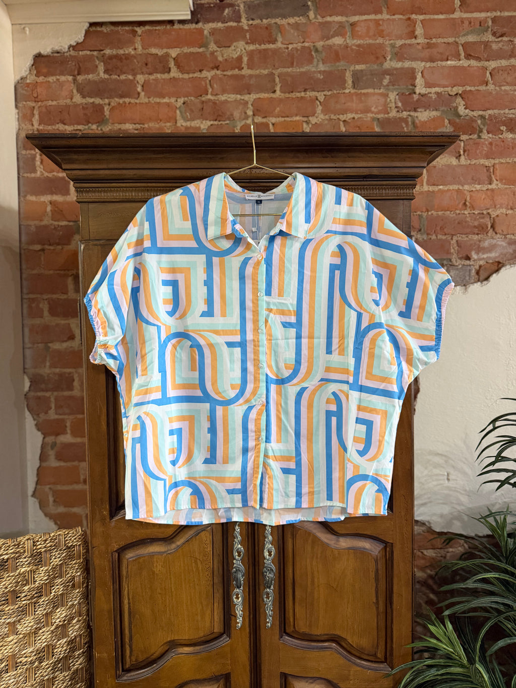 MM Goldie Blue Wave Top