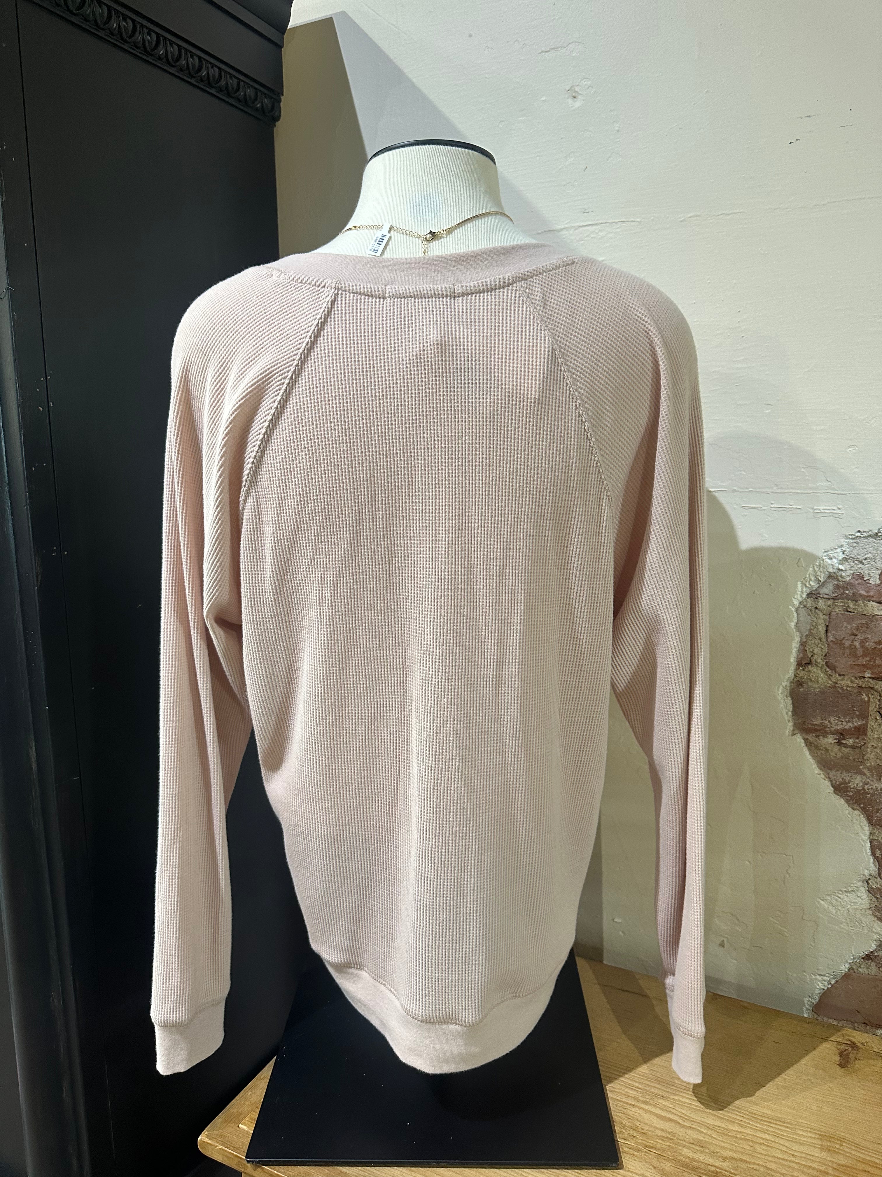 ZSupply VNeck Waffle Coral