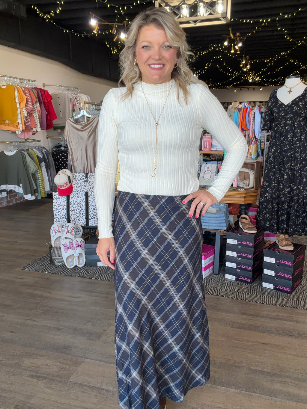 Crestview Plaid Maxi Skirt