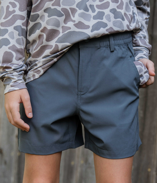 Youth Burlebo River Rock Grey Short