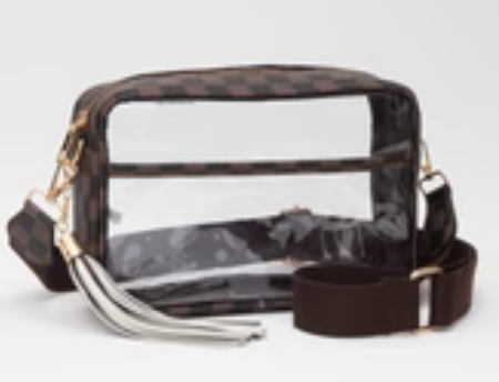 Checker Clear Crossbody