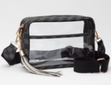 Checker Clear Crossbody