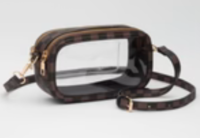 Checker Clear Crossbody