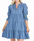 SS Blue Corduroy Dress