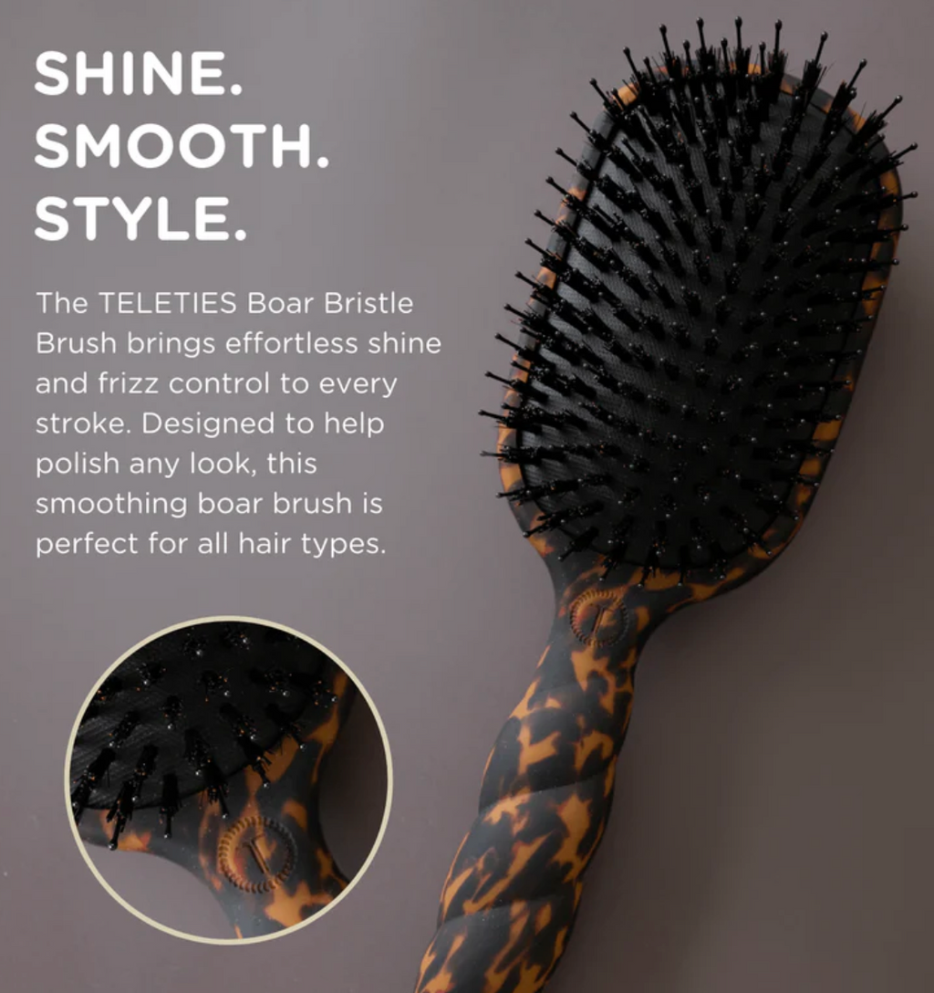 Teleties Boar Bristle Hairbrush