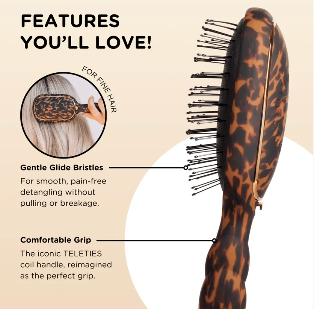 Teleties Detangler Hairbrush- Fine
