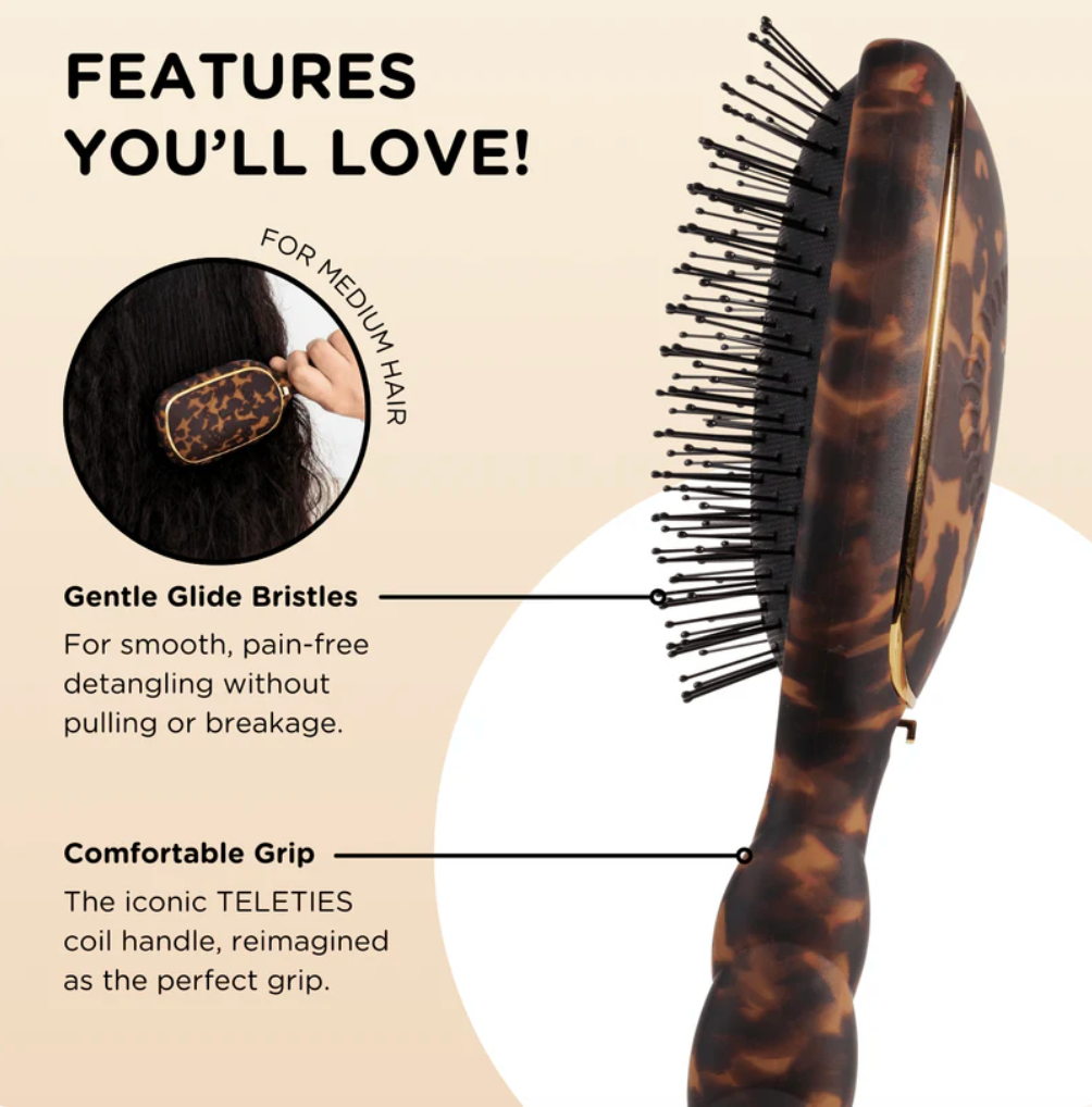 Teleties Detangler Hairbrush- Medium