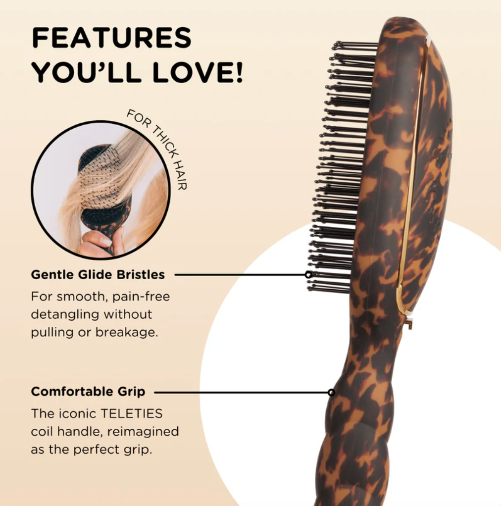 Teleties Detangler Hairbrush- Thick