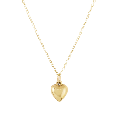 16" Necklace Gold - Love Plush Gold Charm