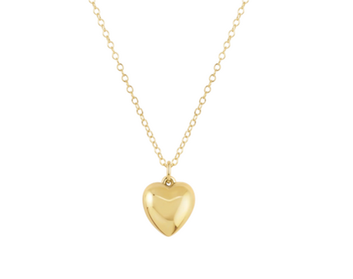 16" Necklace Gold - Love Plush Gold Charm