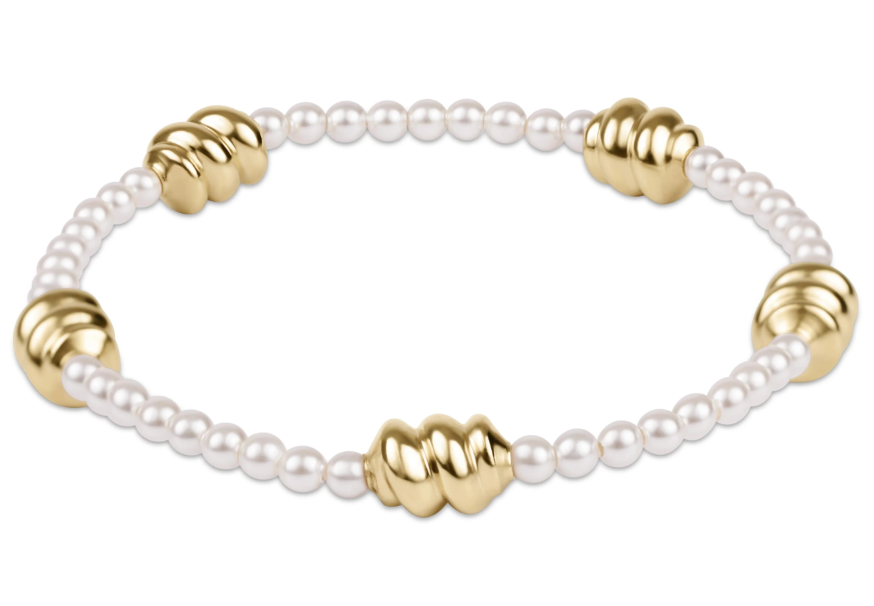 Admire Gold 3mm Pearl Bracelet