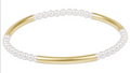 Bliss Bar Pattern Pearl 3mm Bracelet