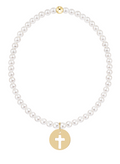 Classic Pearl 3mm Bracelet - Blessed Gold Disc