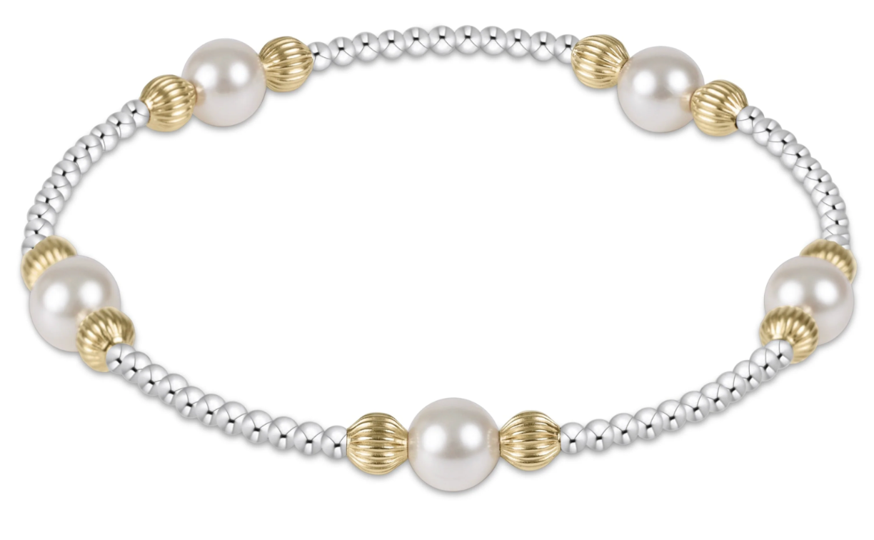 Purpose Pearl 6mm Dignity Mixed Metal Bracelet