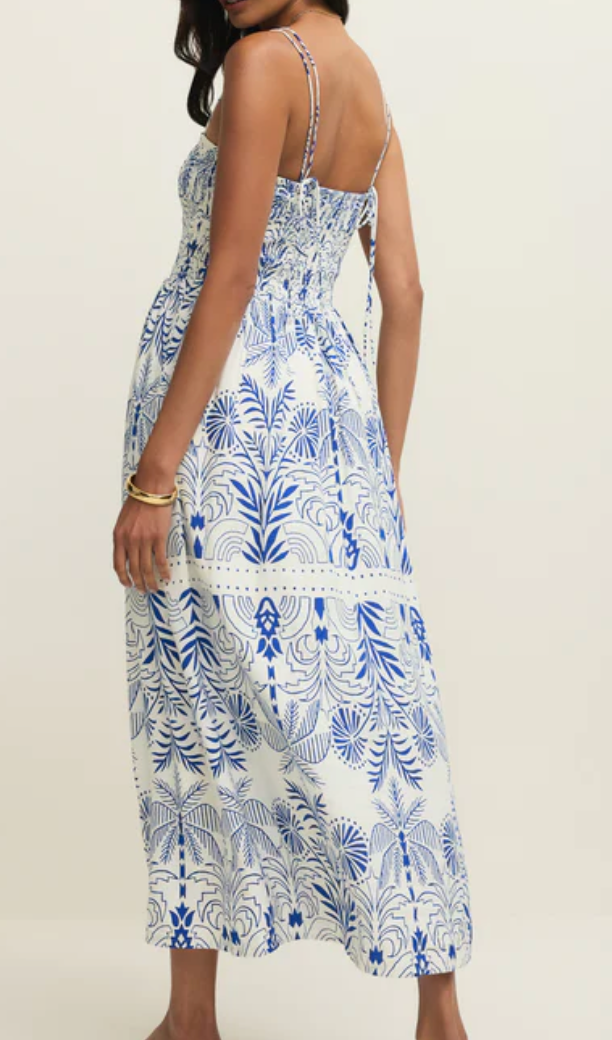Nadine Palm Maxi Dress