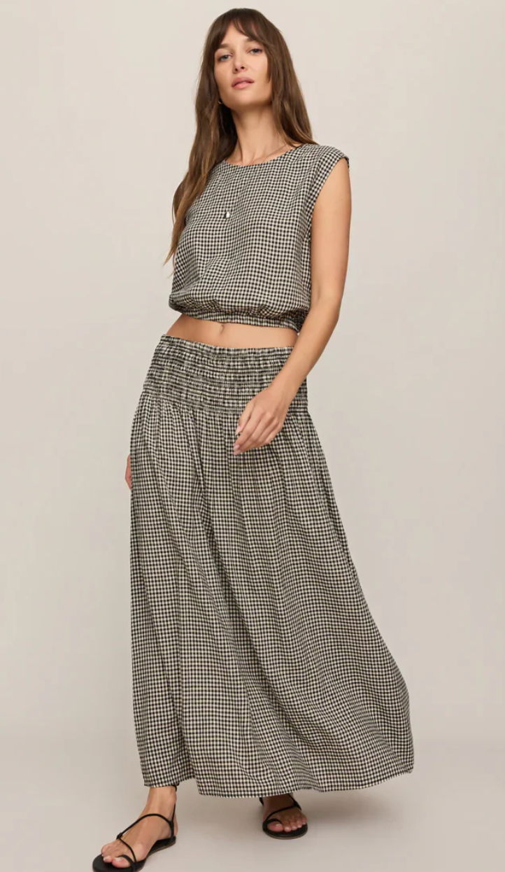 Brooke Gingham Maxi Skirt