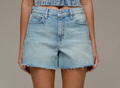 Ava Highrise Vintage Wash Shorts