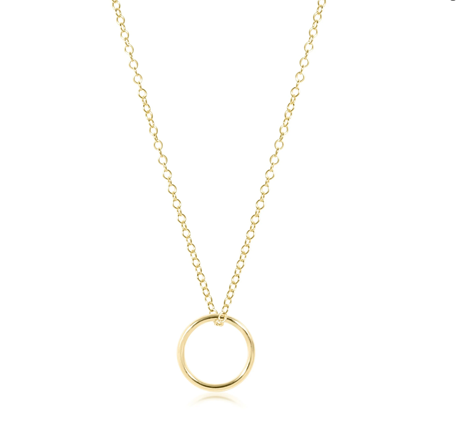 ENewton Gold Necklace Halo Gold Charm
