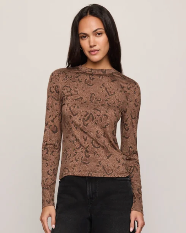 Onyx Snake Long Sleeve Top