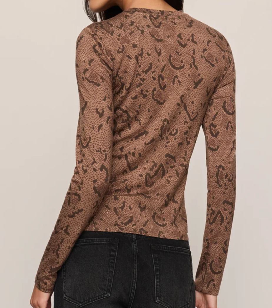 Onyx Snake Long Sleeve Top