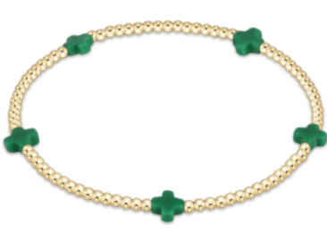 Signature Color Cross Small 2mm Gold Bracelet